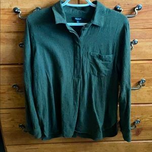 Madewell button back flannel
